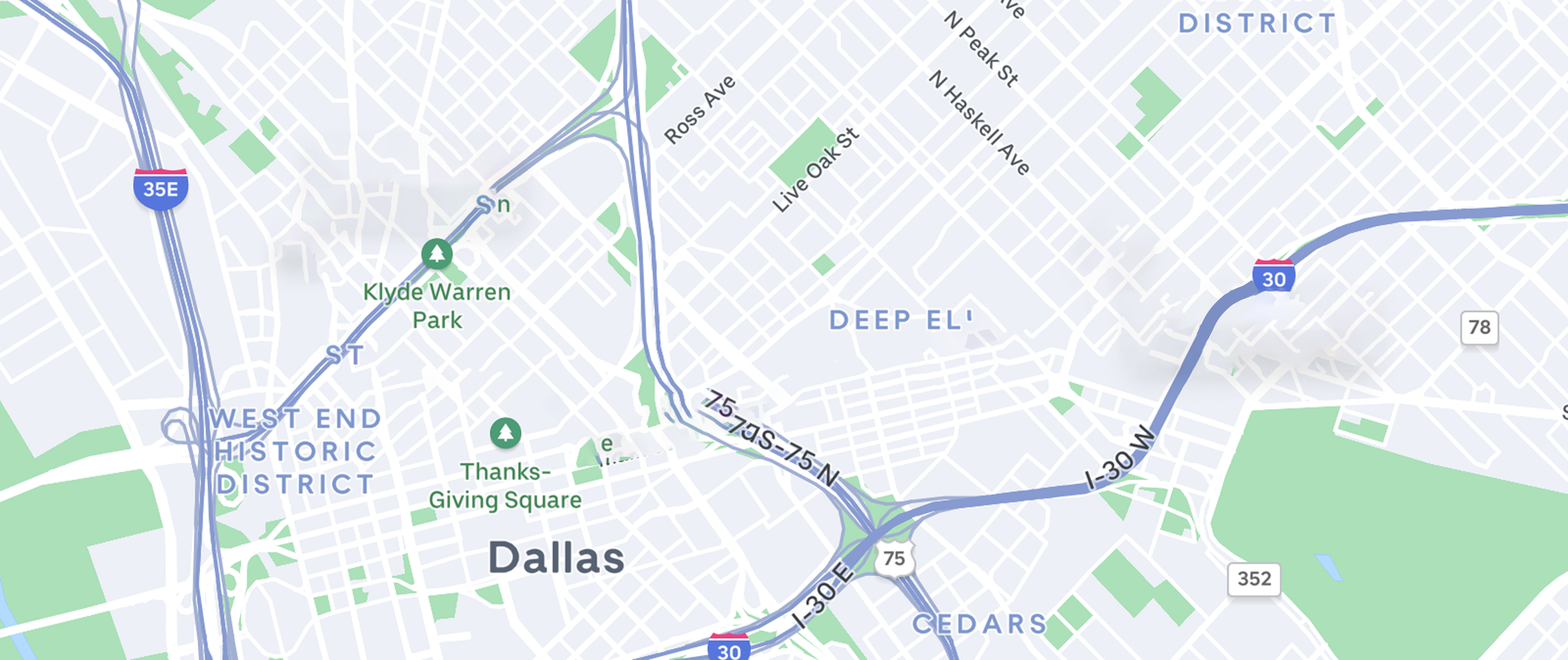 Sample restaurant area in Dallas